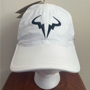Nike Dri-FIT Club Rafa Nadal Unstructured Tennis Hat White Black Adjustable New
